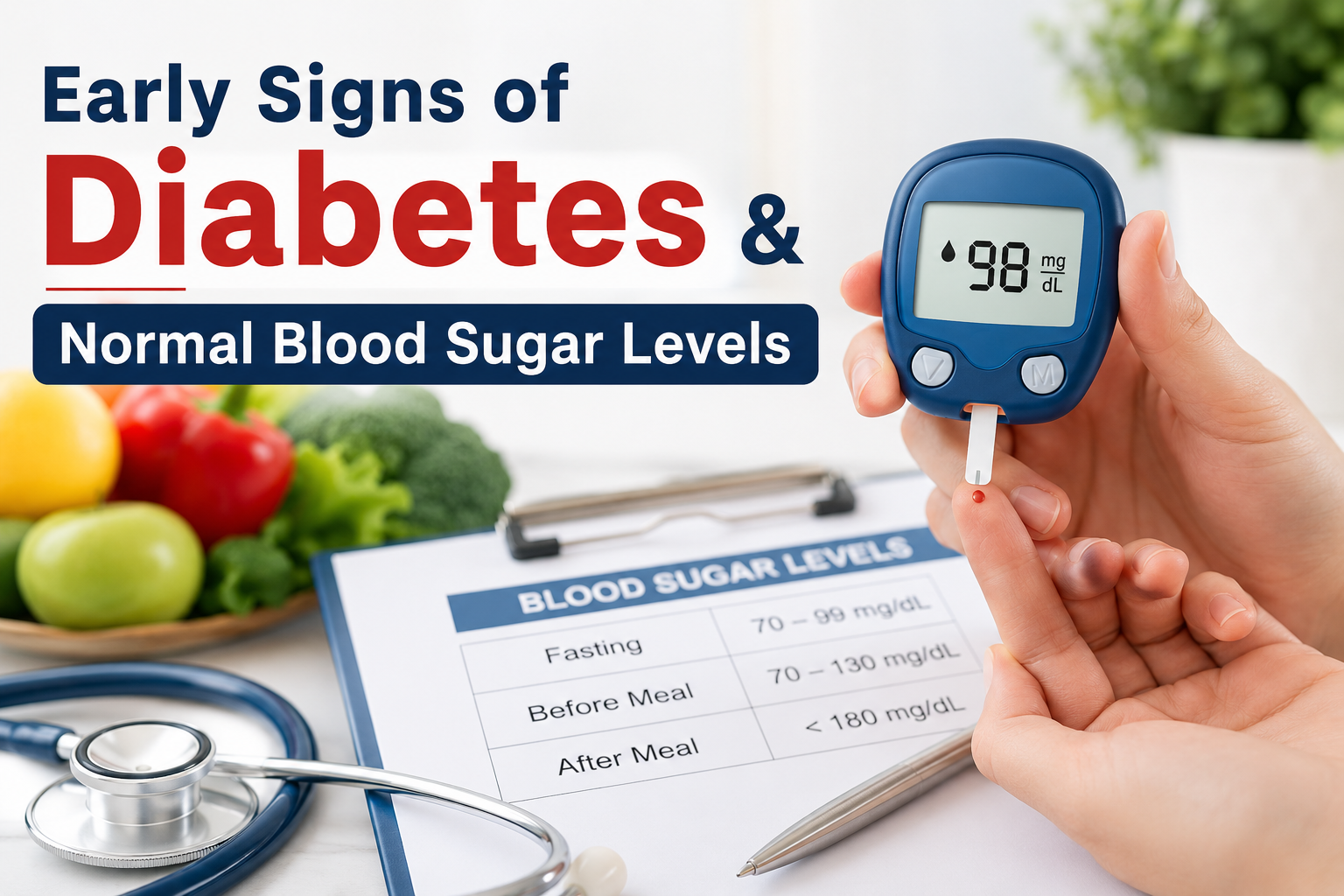 Early Signs of Diabetes & Normal Blood Sugar Levels